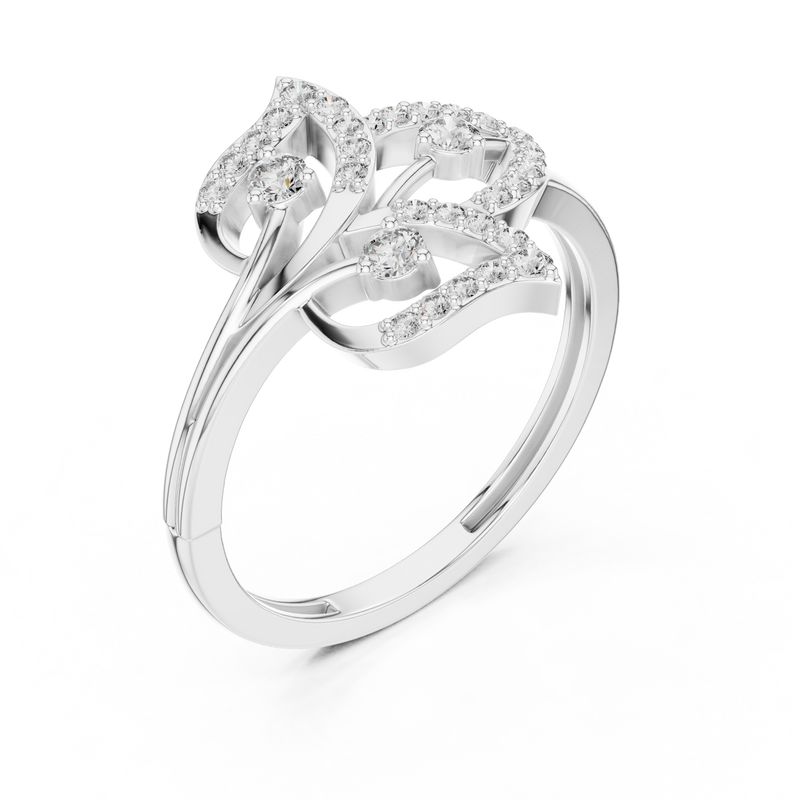 Ladies Ring 9#10070L - White Gold - Image