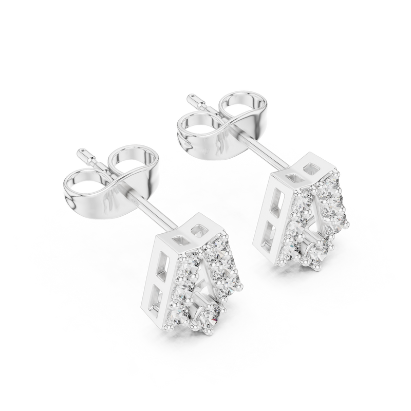 Earring 9#10071E - White Gold - Image