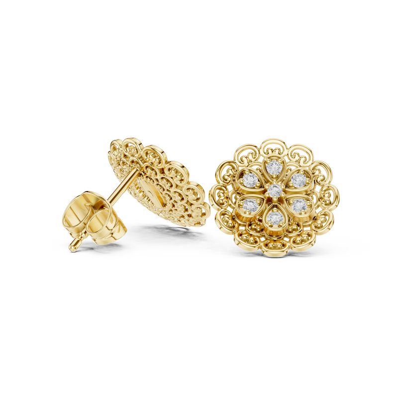 Earring 9#10072E@7 - Yellow Gold - Image