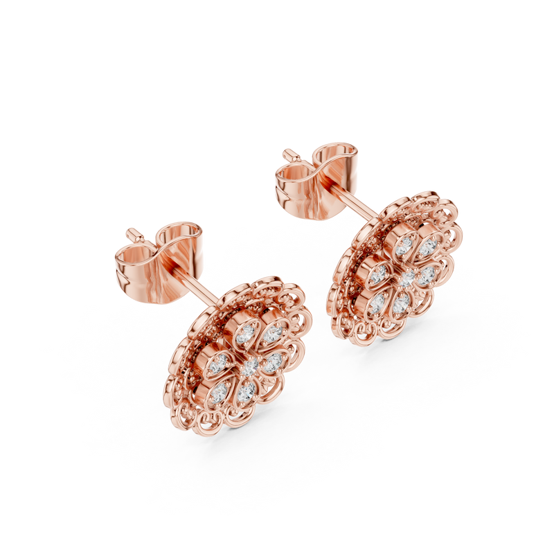 Earring 9#10072E@7 - Rose Gold - Image