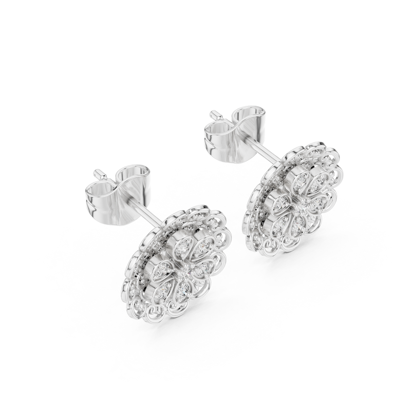 Earring 9#10072E@7 - White Gold - Image