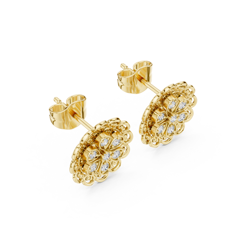 Earring 9#10072E@7 - Yellow Gold - Image