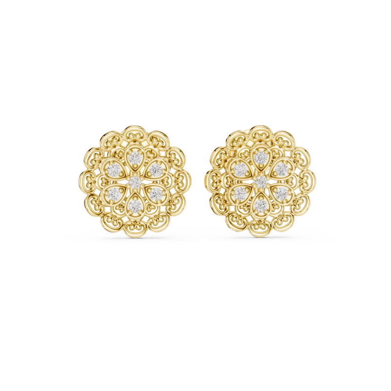 Earring 9#10072E@7 - Yellow Gold - Image