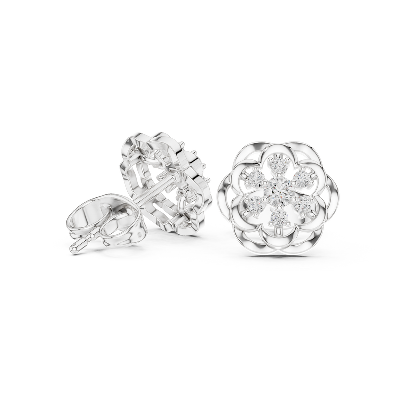 Earring 9#10073E - White Gold - Image