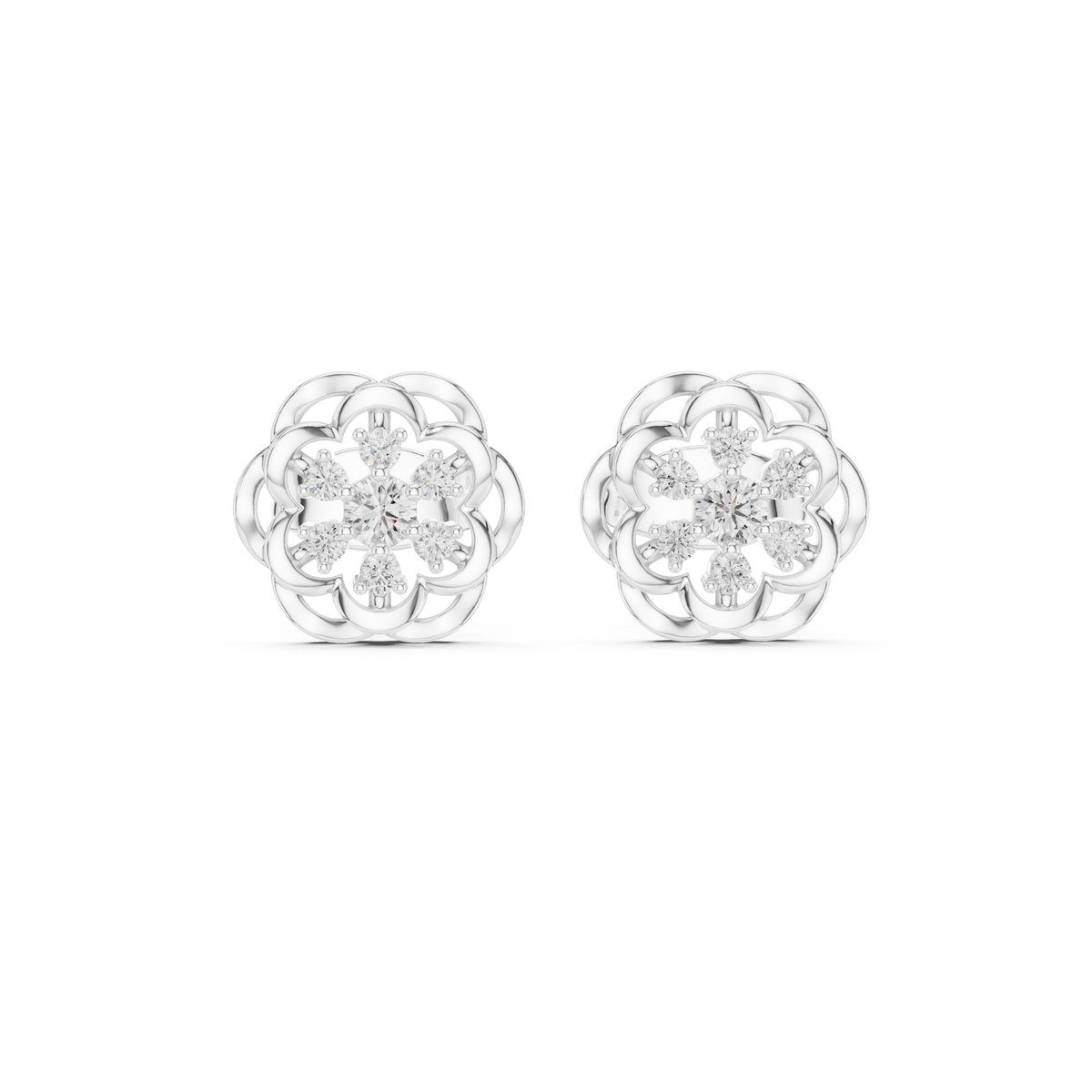 Earring 9#10073E - White Gold - Image