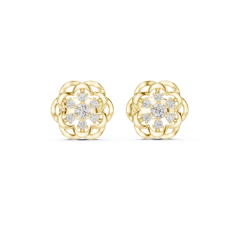 Earring 9#10073E - Yellow Gold - Image