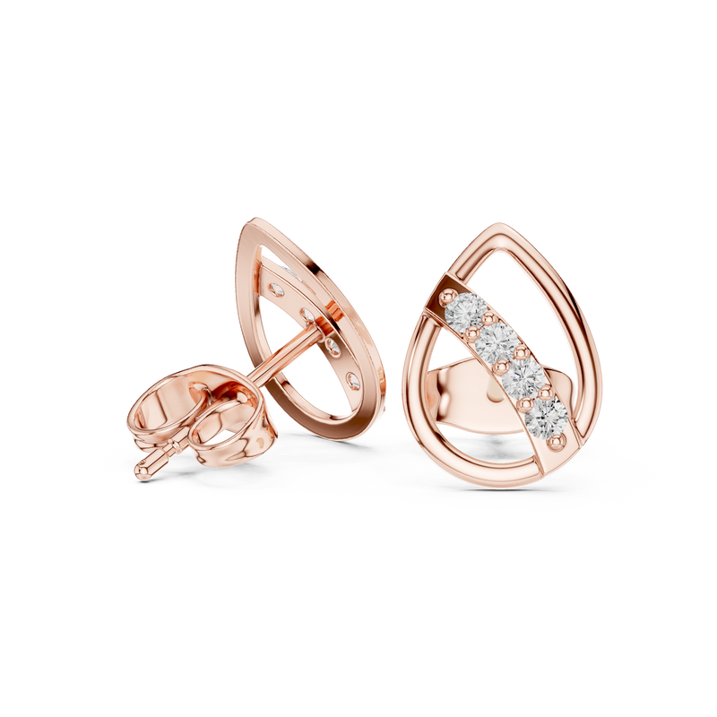 Earring 9#10084E@7 - Rose Gold - Image
