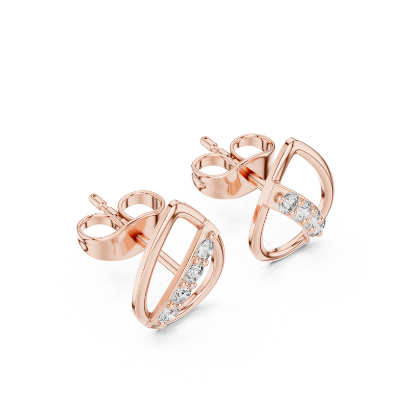 Earring 9#10084E@7 - Rose Gold - Image