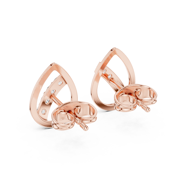 Earring 9#10084E@7 - Rose Gold - Image