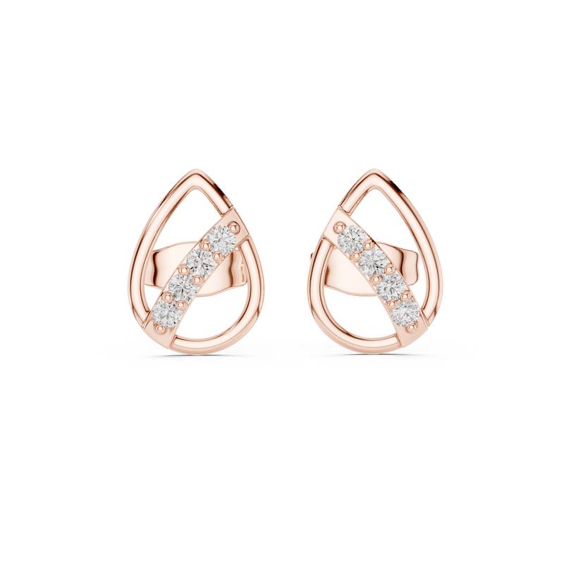 Earring 9#10084E@7 - Rose Gold - Image