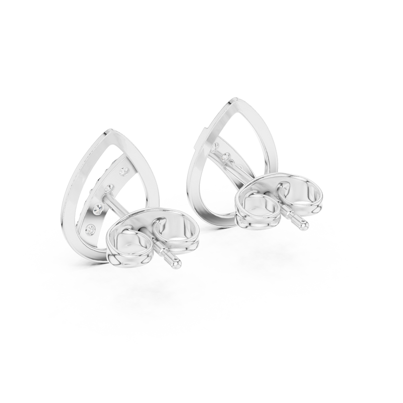 Earring 9#10084E@7 - White Gold - Image