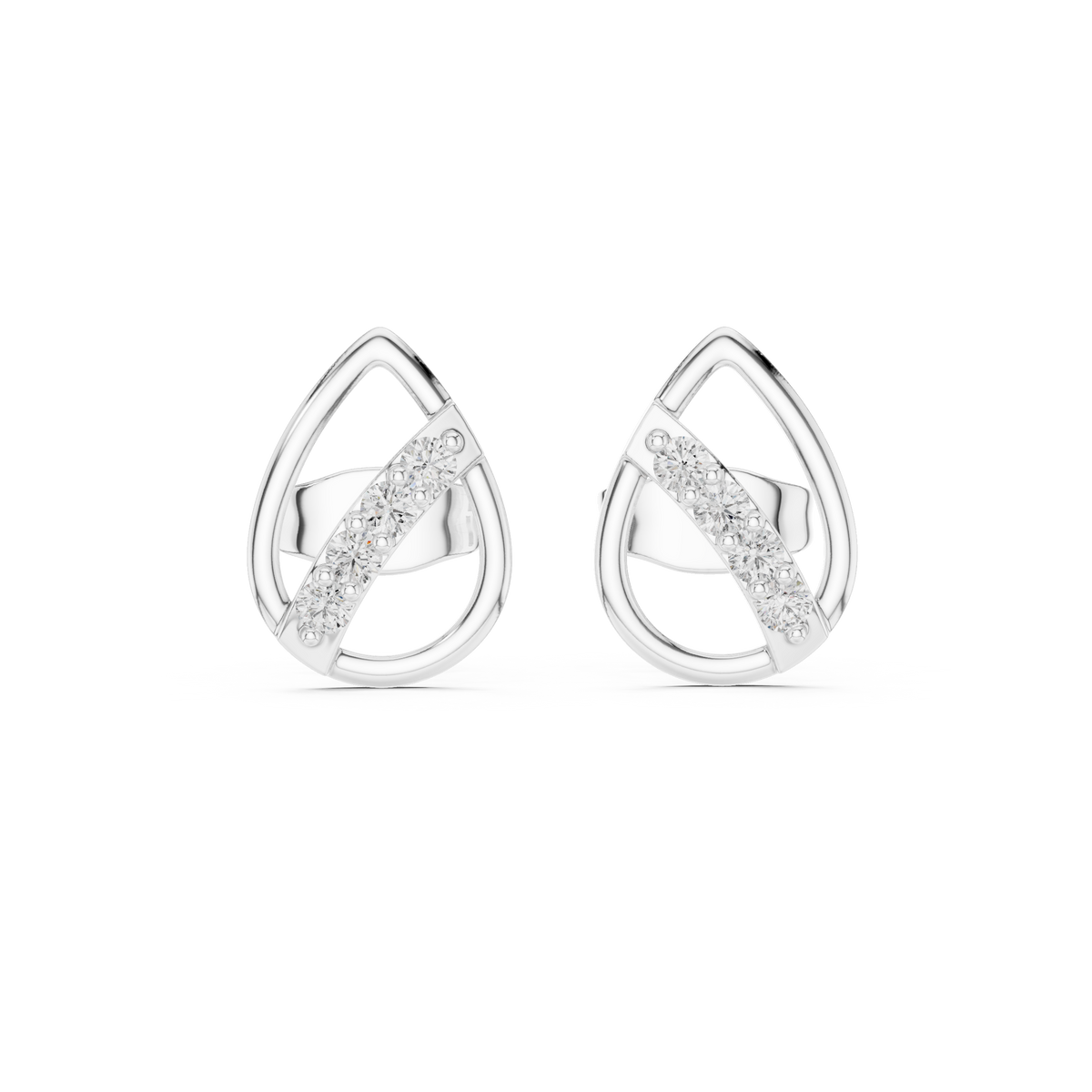 Earring 9#10084E@7 - White Gold - Image