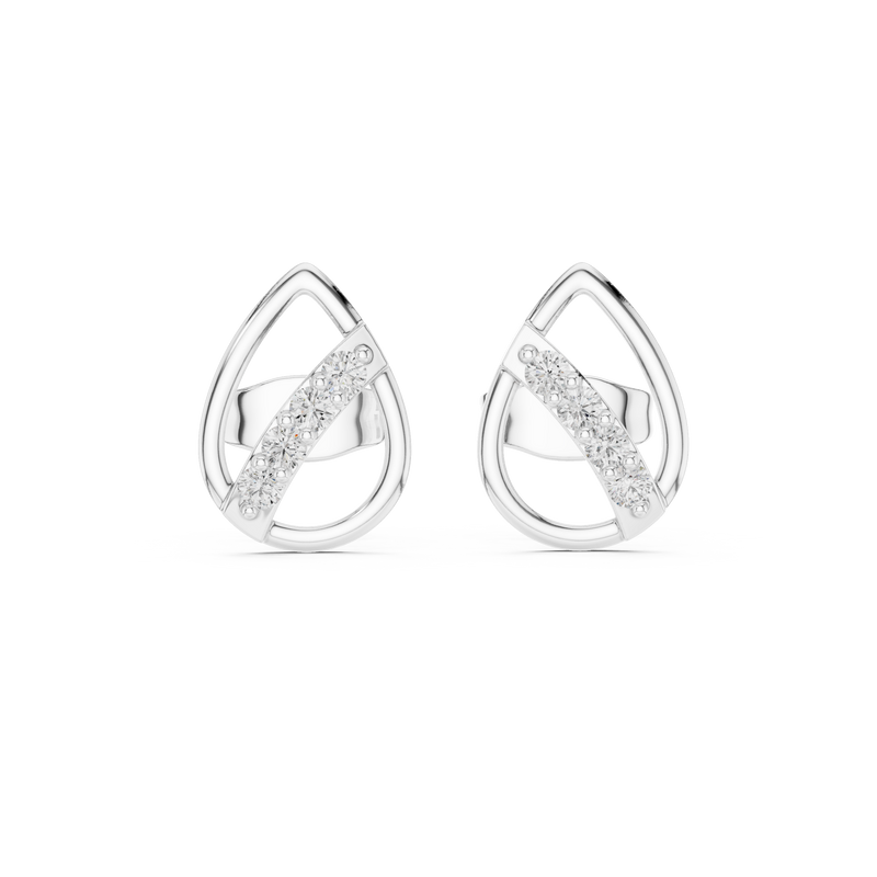 Earring 9#10084E@7 - White Gold - Image