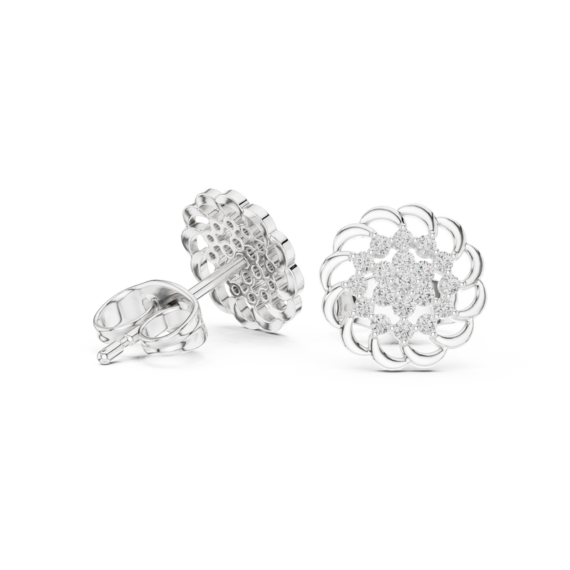 Earring 9#10087E - White Gold - Image