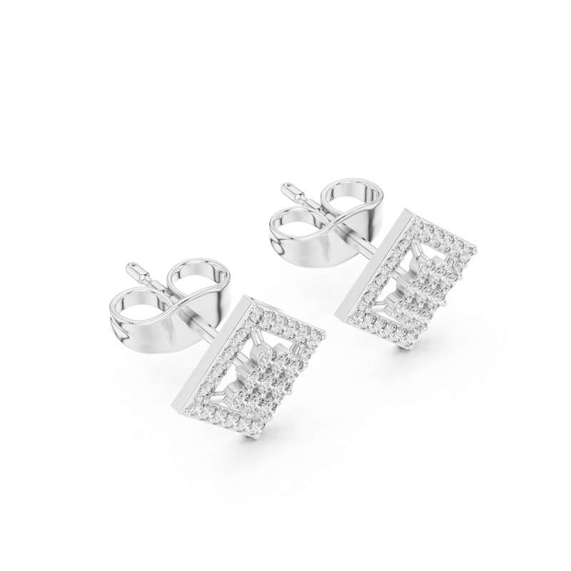 Earring 9#10092E - White Gold - Image