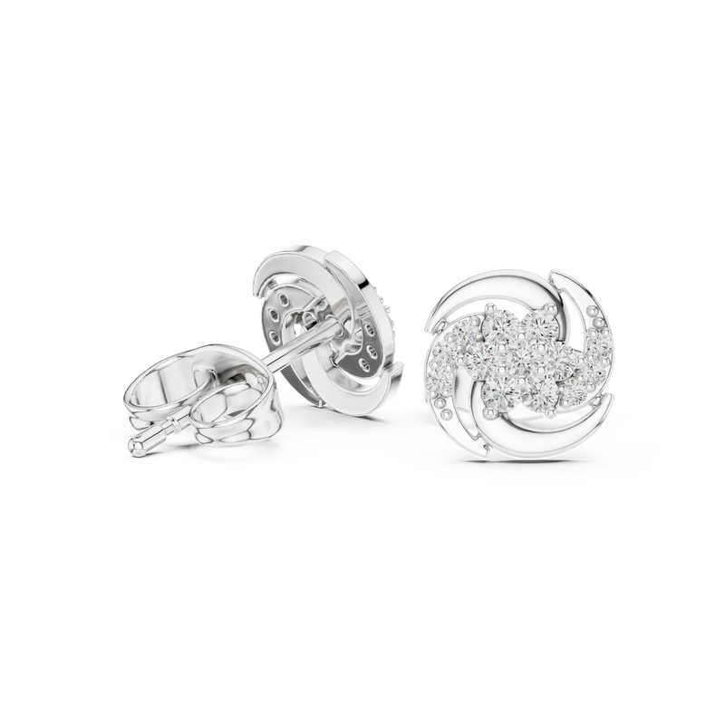 Earring 9#10095E - White Gold - Image