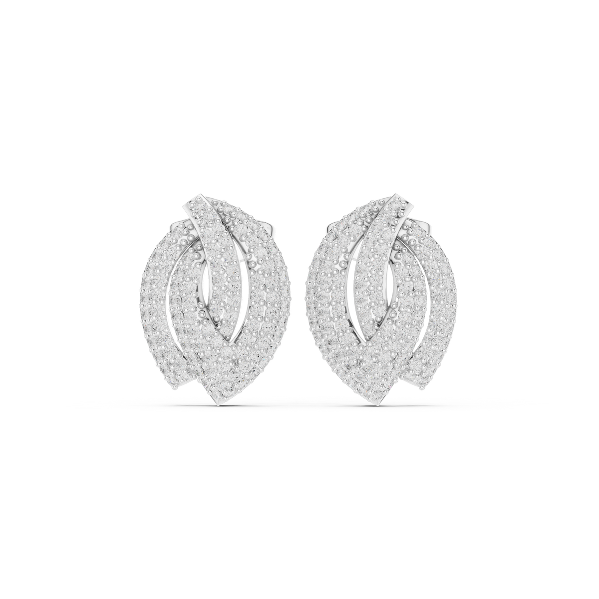 Earring 9#10115E@7 - White Gold - Image