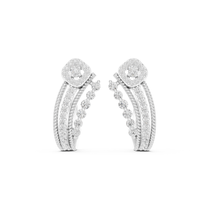 Earring 9#10116E - White Gold - Image