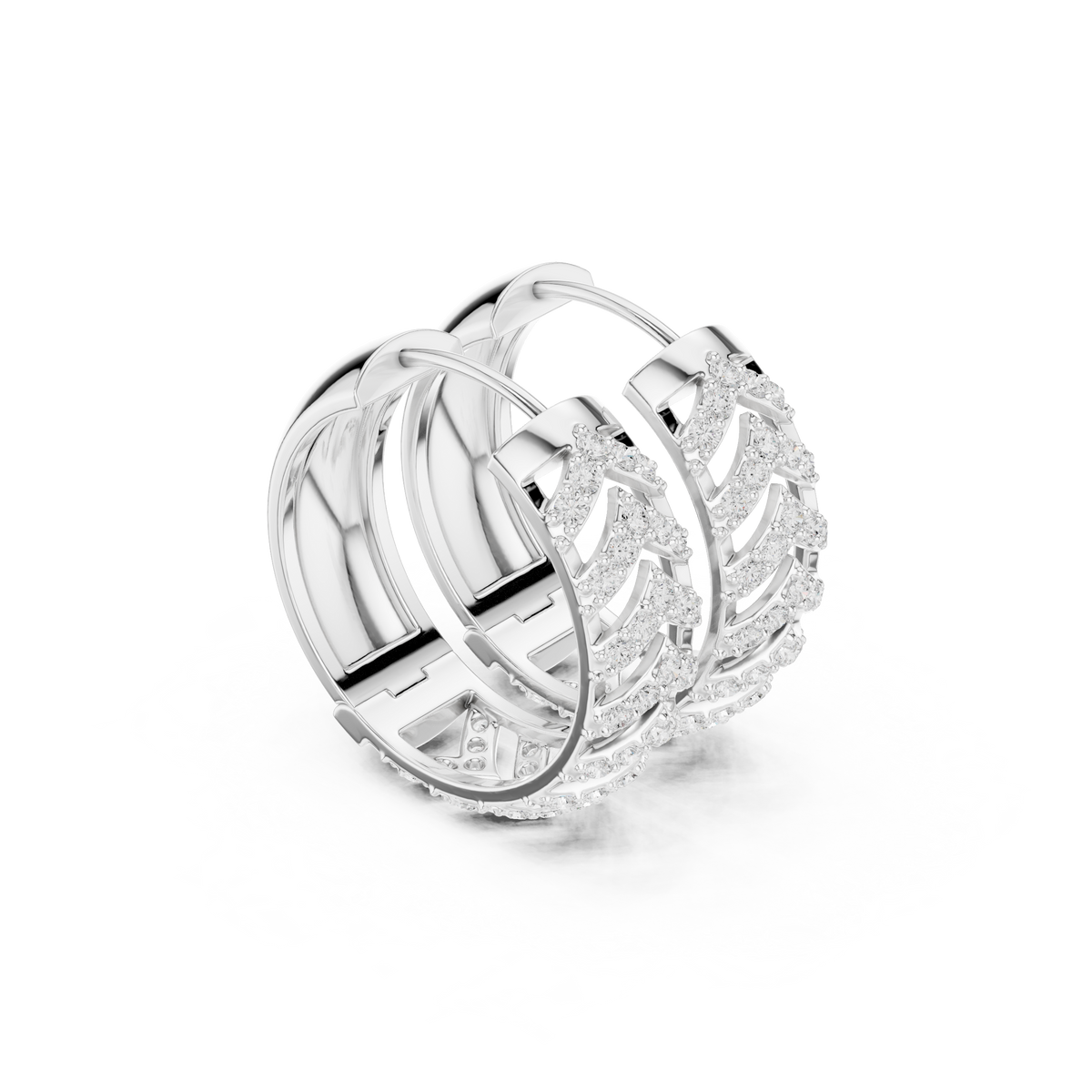 Earring 9#10117E@7 - White Gold - Image