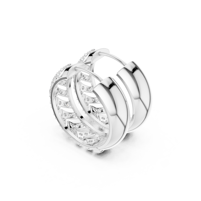 Earring 9#10117E@7 - White Gold - Image