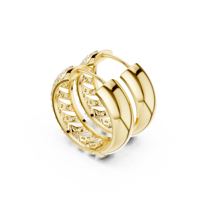Earring 9#10117E@7 - Yellow Gold - Image