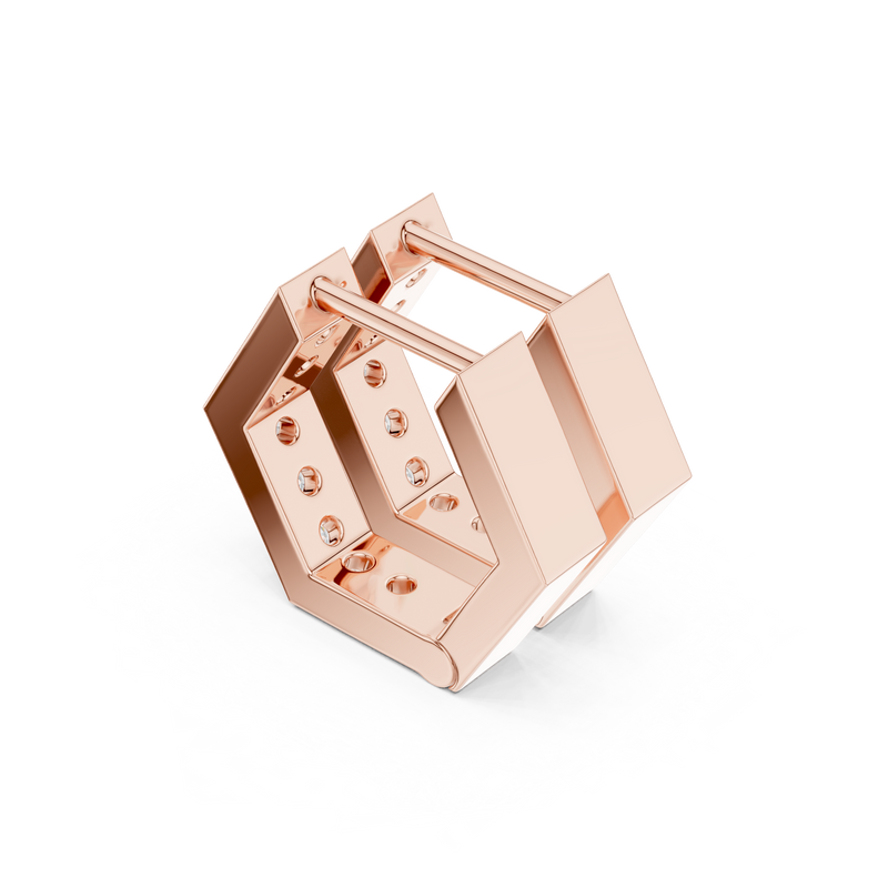 Earring 9#10118E@7 - Rose Gold - Image