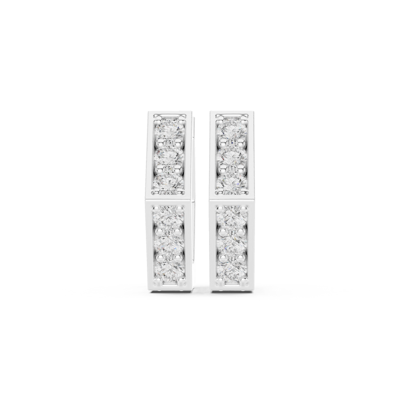 Earring 9#10118E@7 - White Gold - Image