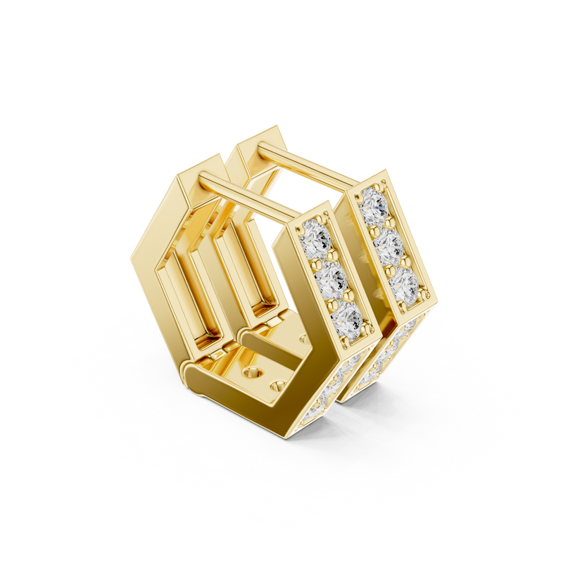Earring 9#10118E@7 - Yellow Gold - Image