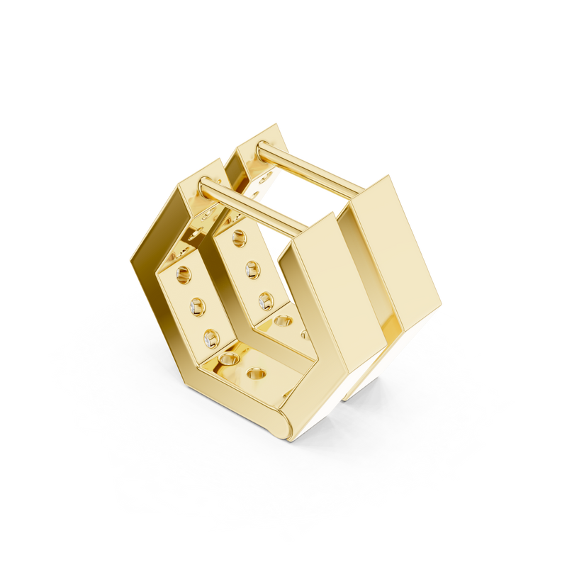 Earring 9#10118E@7 - Yellow Gold - Image