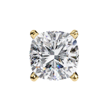 14K White Gold IGI Certified Cushion Cut Solitaire Stud Earrings, 4 Prong, D-E Color, VVS/VS Clarity