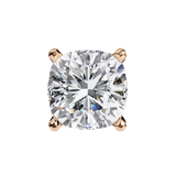 14K White Gold IGI Certified Cushion Cut Solitaire Stud Earrings, 4 Prong, D-E Color, VVS/VS Clarity