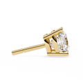14K White Gold IGI Certified Cushion Cut Solitaire Stud Earrings, 4 Prong, D-E Color, VVS/VS Clarity