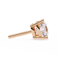 14K White Gold IGI Certified Cushion Cut Solitaire Stud Earrings, 4 Prong, D-E Color, VVS/VS Clarity
