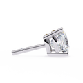 14K White Gold IGI Certified Cushion Cut Solitaire Stud Earrings, 4 Prong, D-E Color, VVS/VS Clarity
