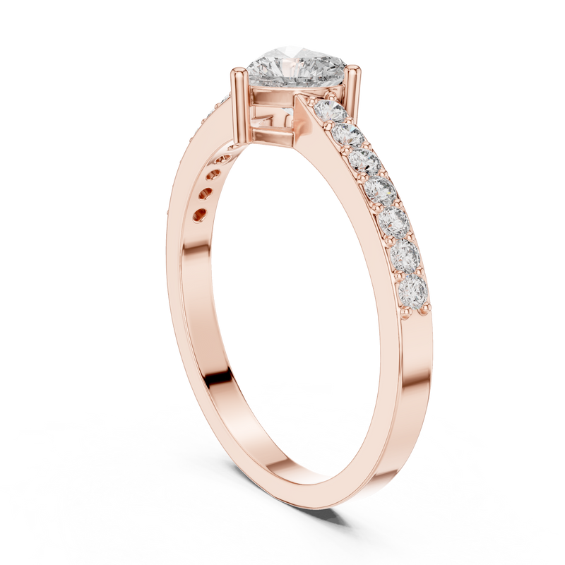 Ladies Ring ABR-31@7 - Rose Gold - Image