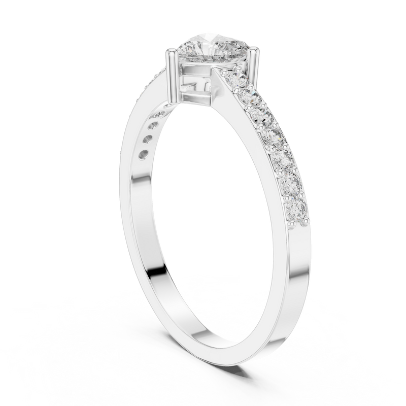 Ladies Ring ABR-31@7 - White Gold - Image