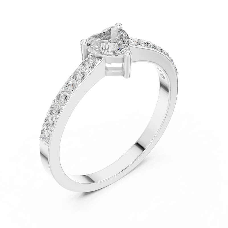 Ladies Ring ABR-31@7 - White Gold - Image