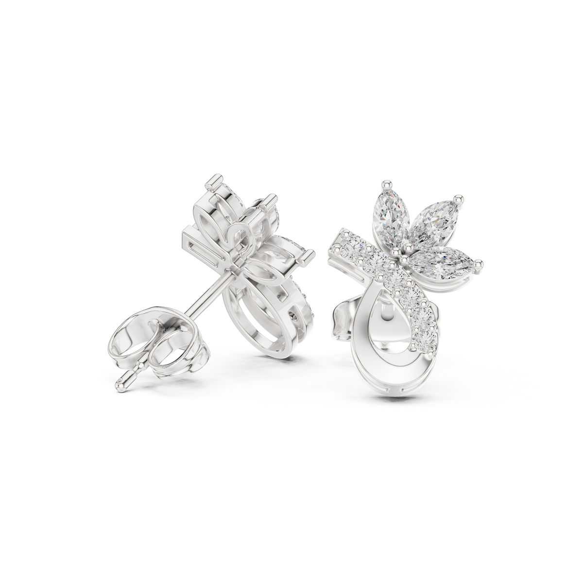 Earring AER-106@7 - White Gold - Image