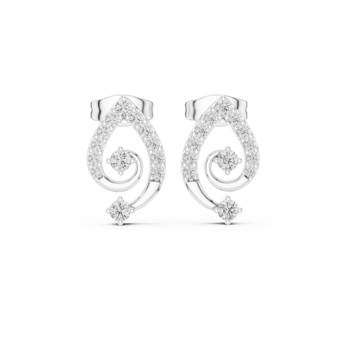 Earring AER-128@7 - White Gold - Image