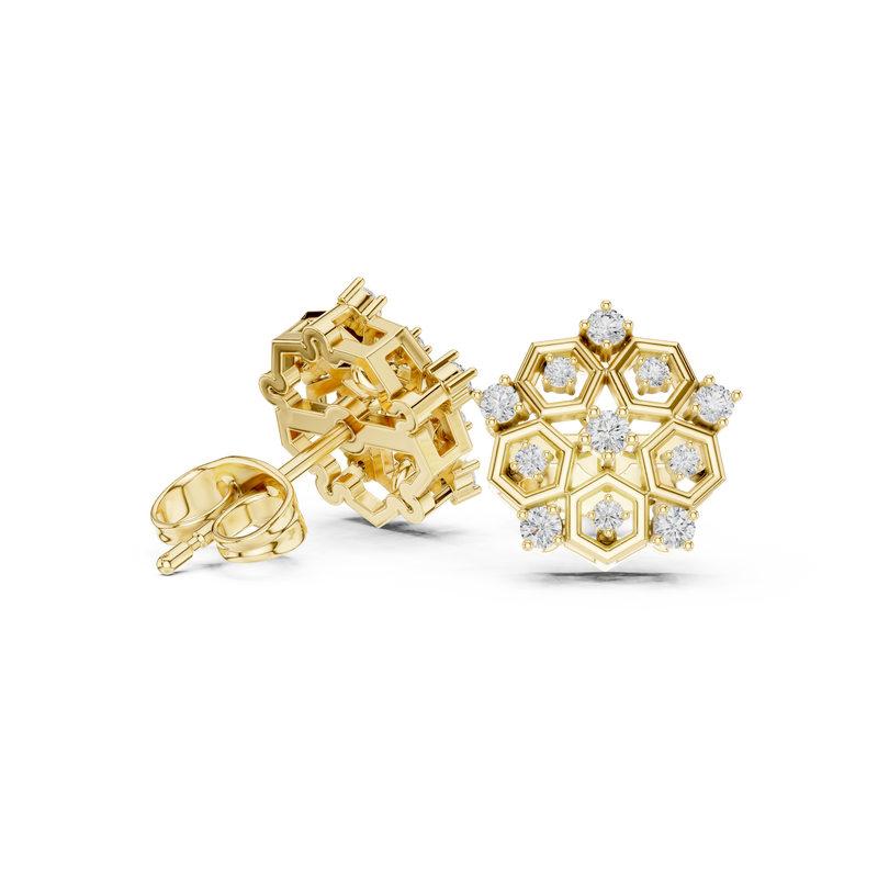 Earring AGDER-299-RPT@7 - Yellow Gold - Image