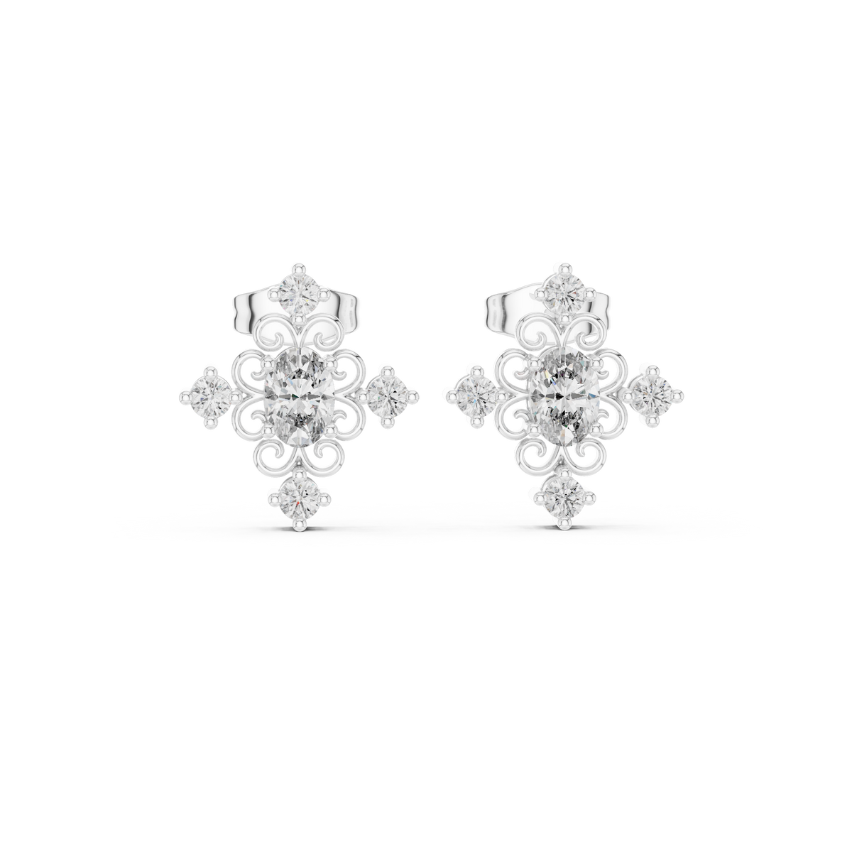 Earring AGDER-350@7 - White Gold - Image