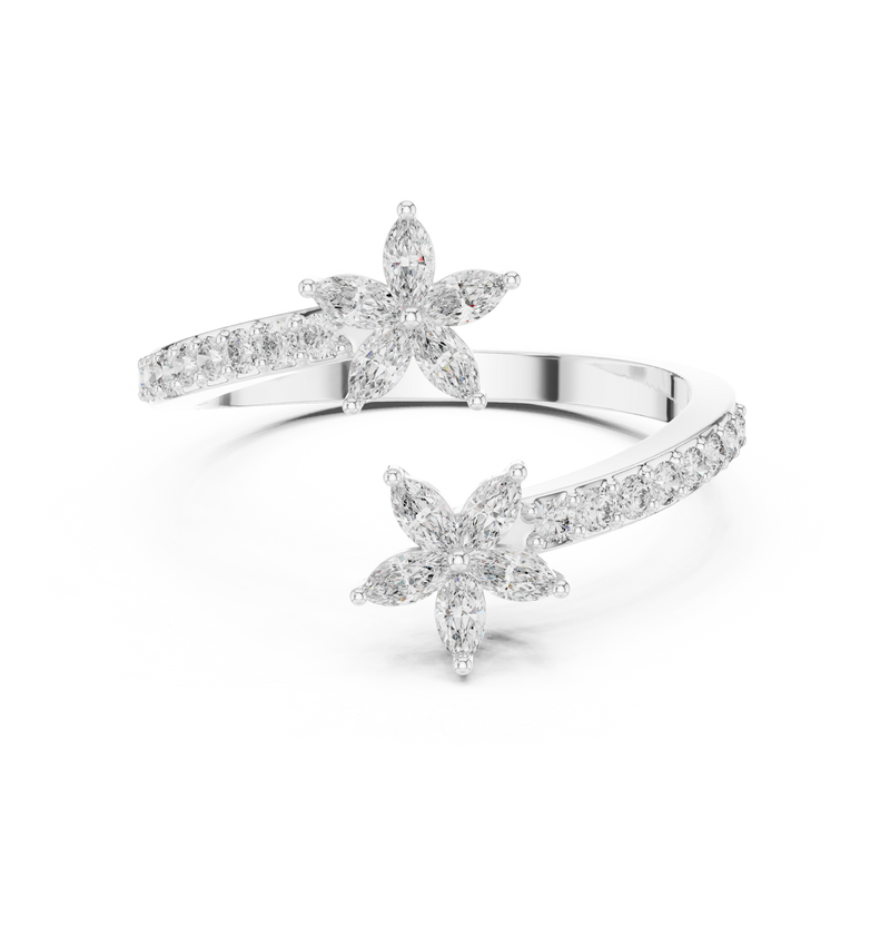 Ladies Ring AGDLR-257@7 - White Gold - Image