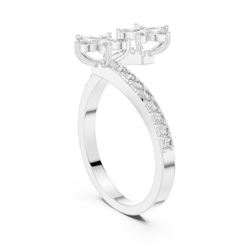 Ladies Ring AGDLR-257@7 - White Gold - Image