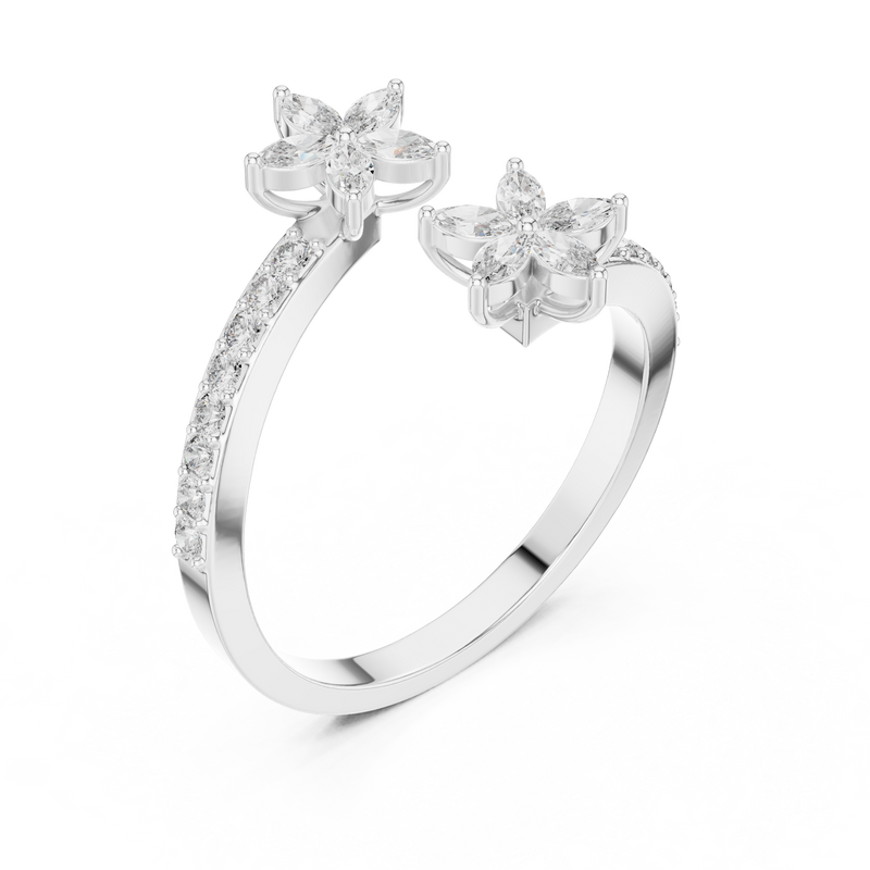 Ladies Ring AGDLR-257@7 - White Gold - Image