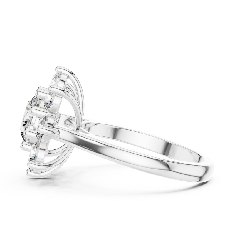 Ladies Ring AGDLR-273@7 - White Gold - Image