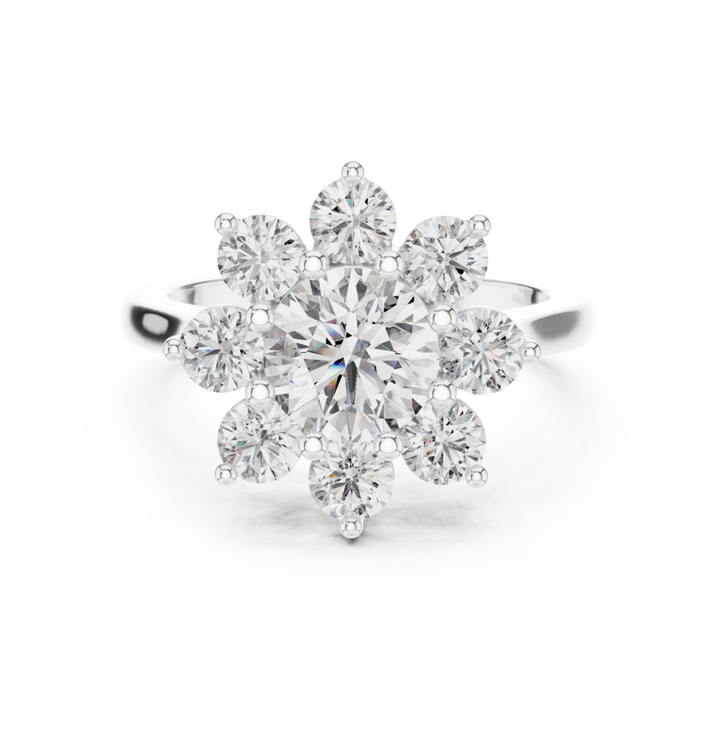 Ladies Ring AGDLR-273@7 - White Gold - Image