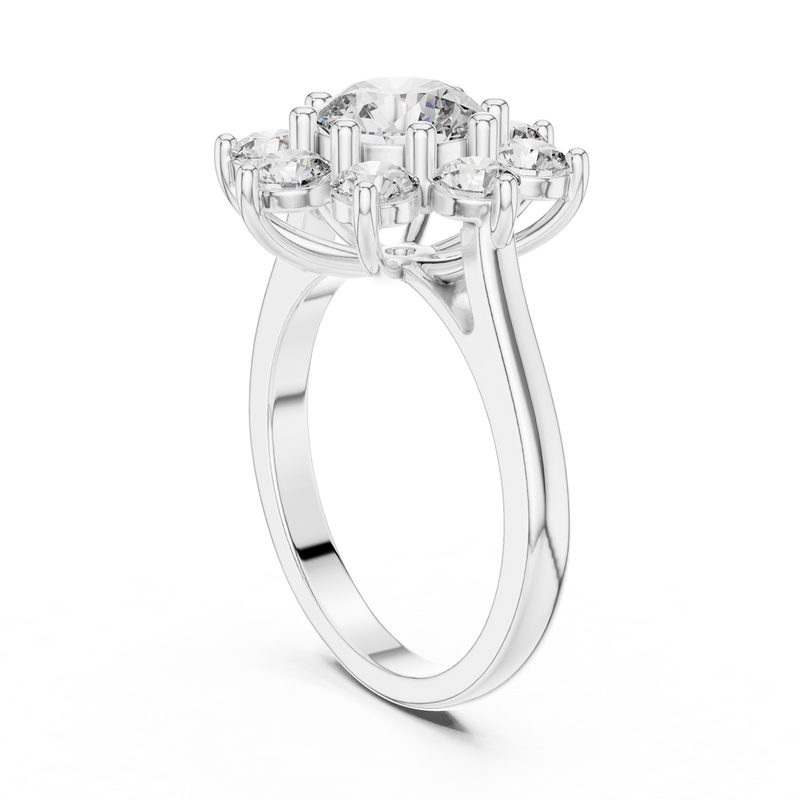 Ladies Ring AGDLR-273@7 - White Gold - Image
