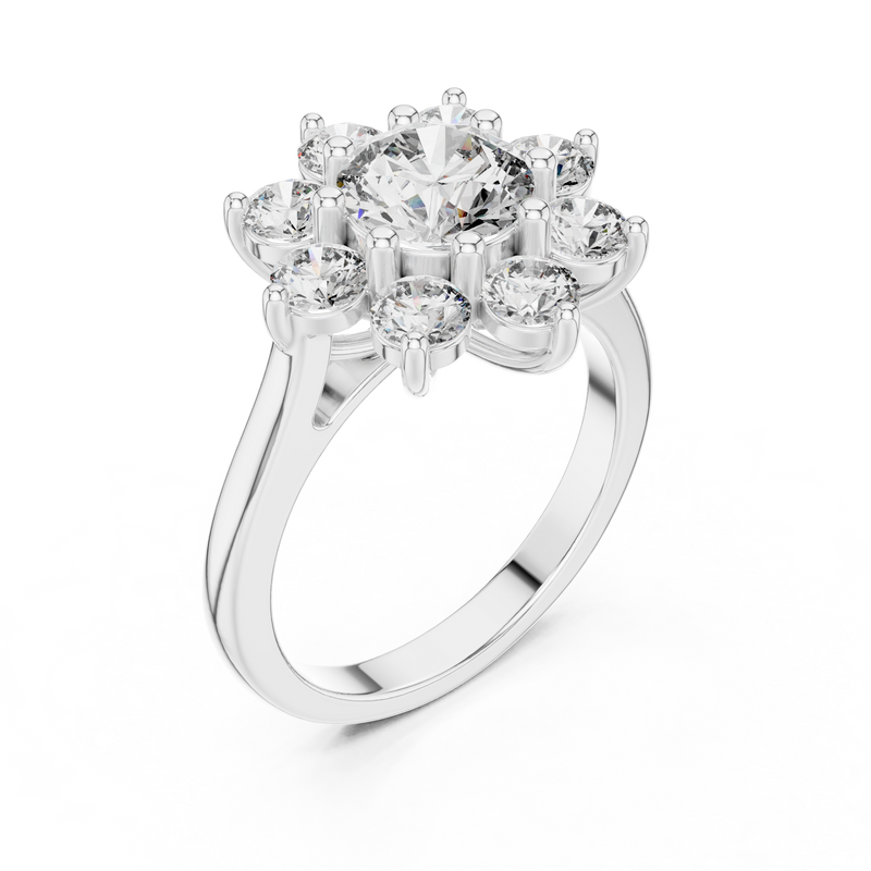 Ladies Ring AGDLR-273@7 - White Gold - Image