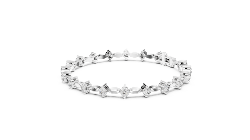 Bracelet AK50101@7 - White Gold - Image