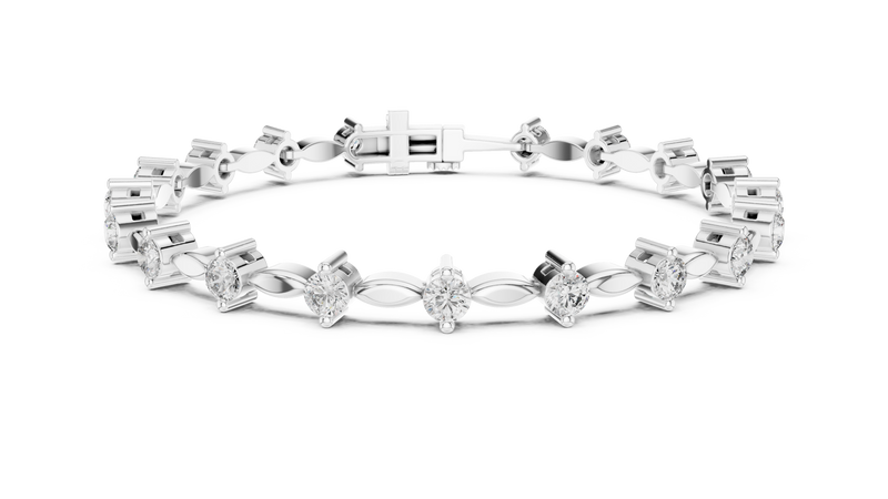 Bracelet AK50101@7 - White Gold - Image